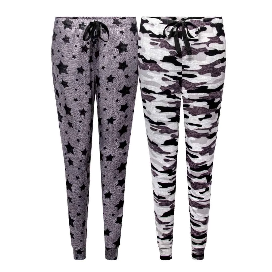 2 Pack Lightweight Hacci Jogger Pajama Pants
