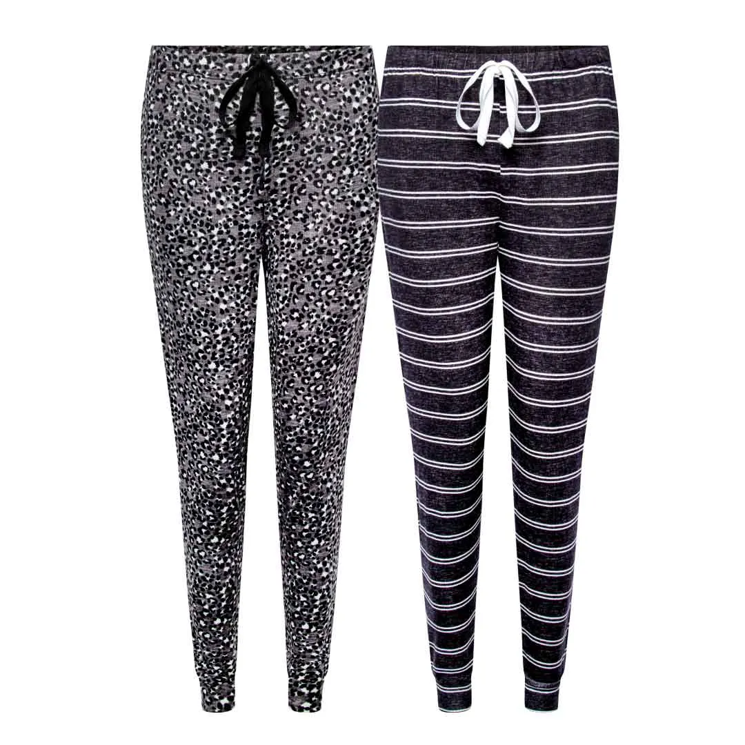 2 Pack Lightweight Hacci Jogger Pajama Pants