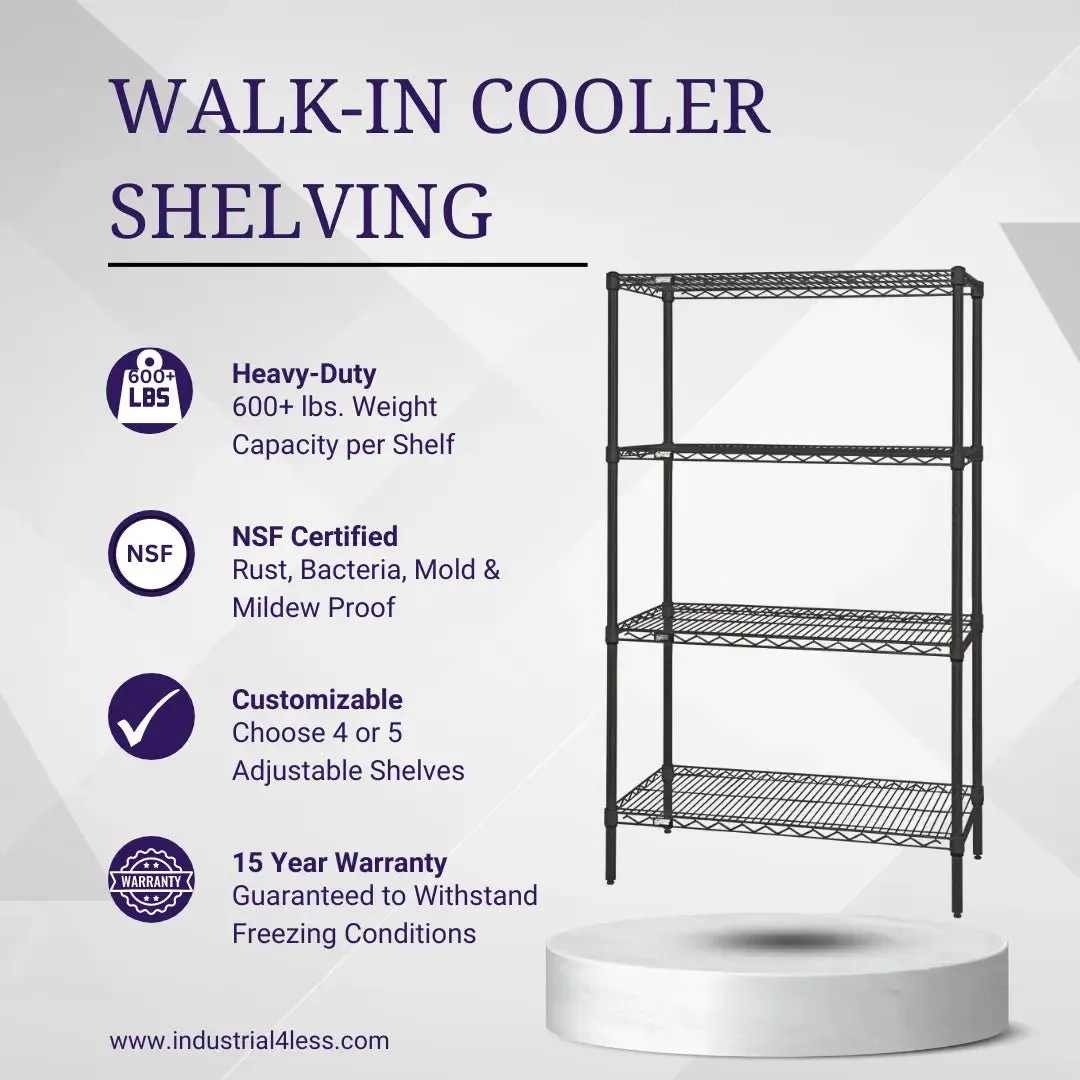 24" x 48" Walk In Cooler and Freezer Wire Shelving Unit
