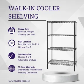 24" x 48" Walk In Cooler and Freezer Wire Shelving Unit