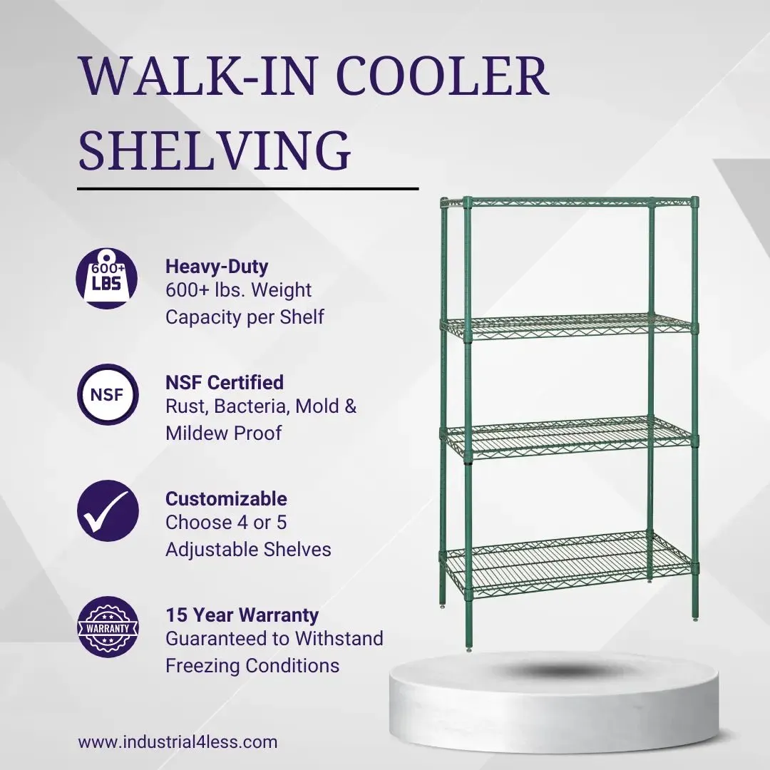 24" x 48" Walk In Cooler and Freezer Wire Shelving Unit