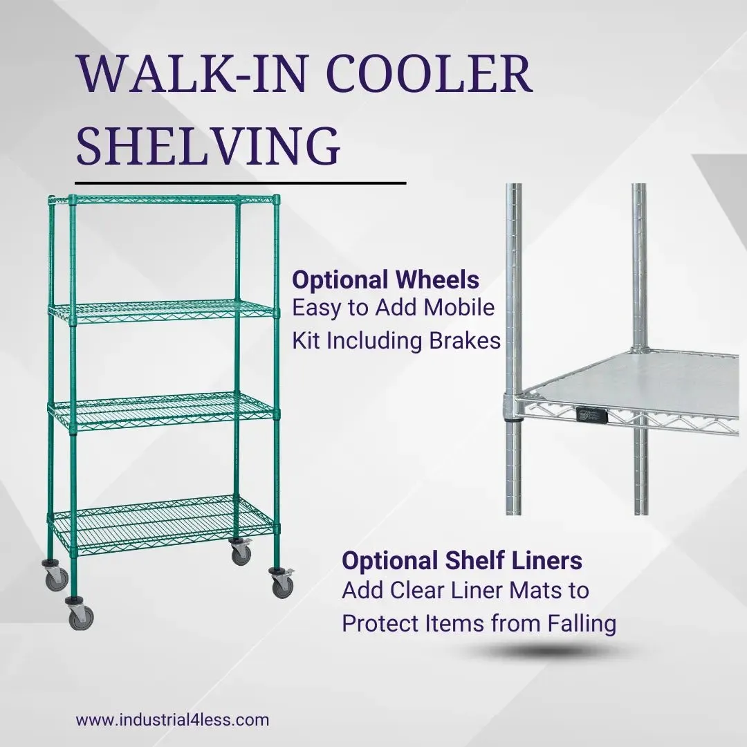24" x 48" Walk In Cooler and Freezer Wire Shelving Unit