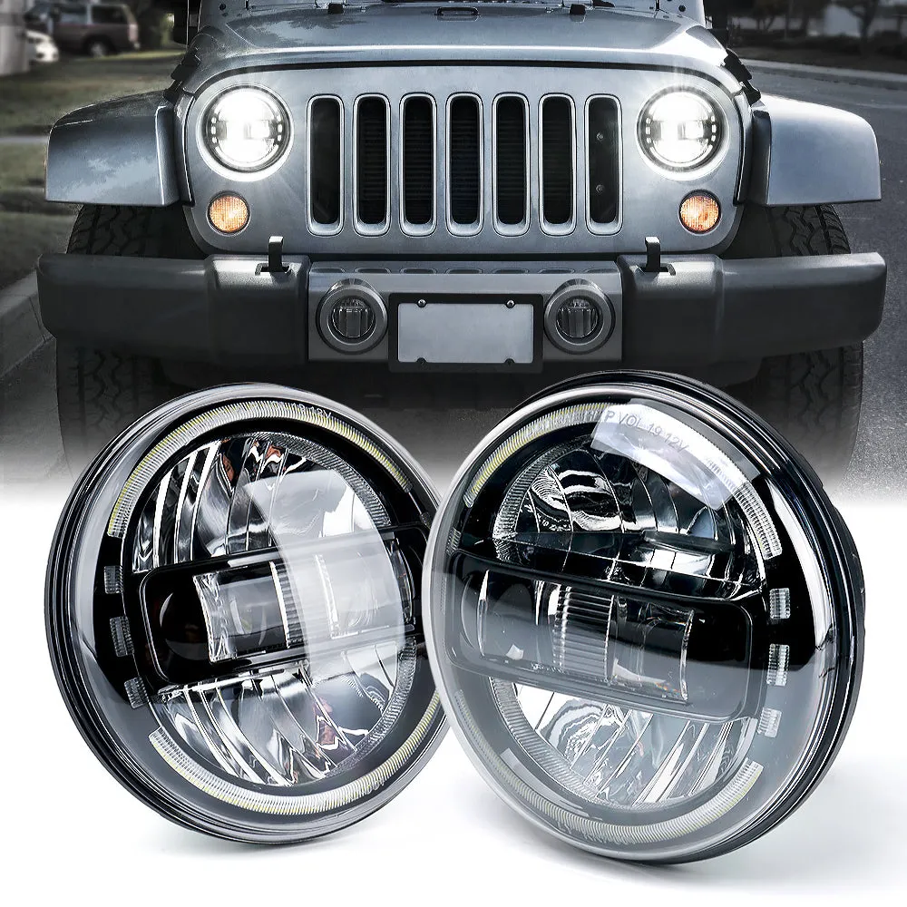 7" LED Halo Headlights For 07-18 Jeep Wrangler | Envision Series