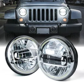 7" LED Halo Headlights For 07-18 Jeep Wrangler | Envision Series