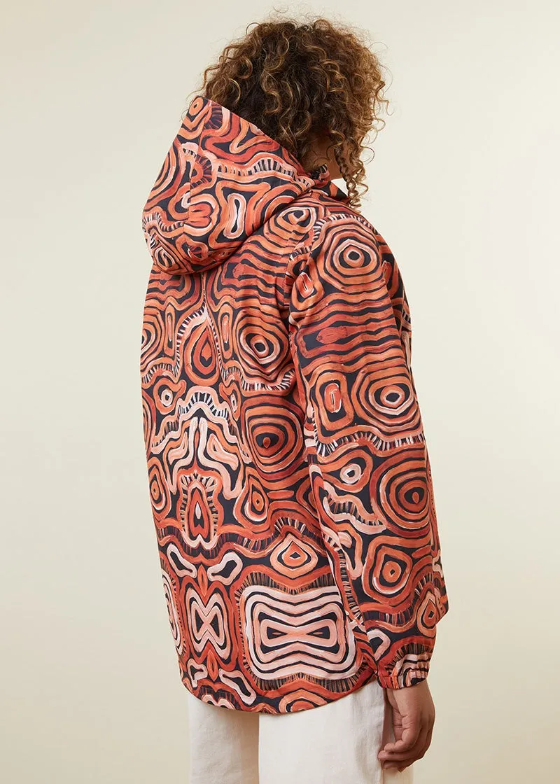 Amble Elements Womens Plus Size Rain Jacket Makukara Ngurra 2XL