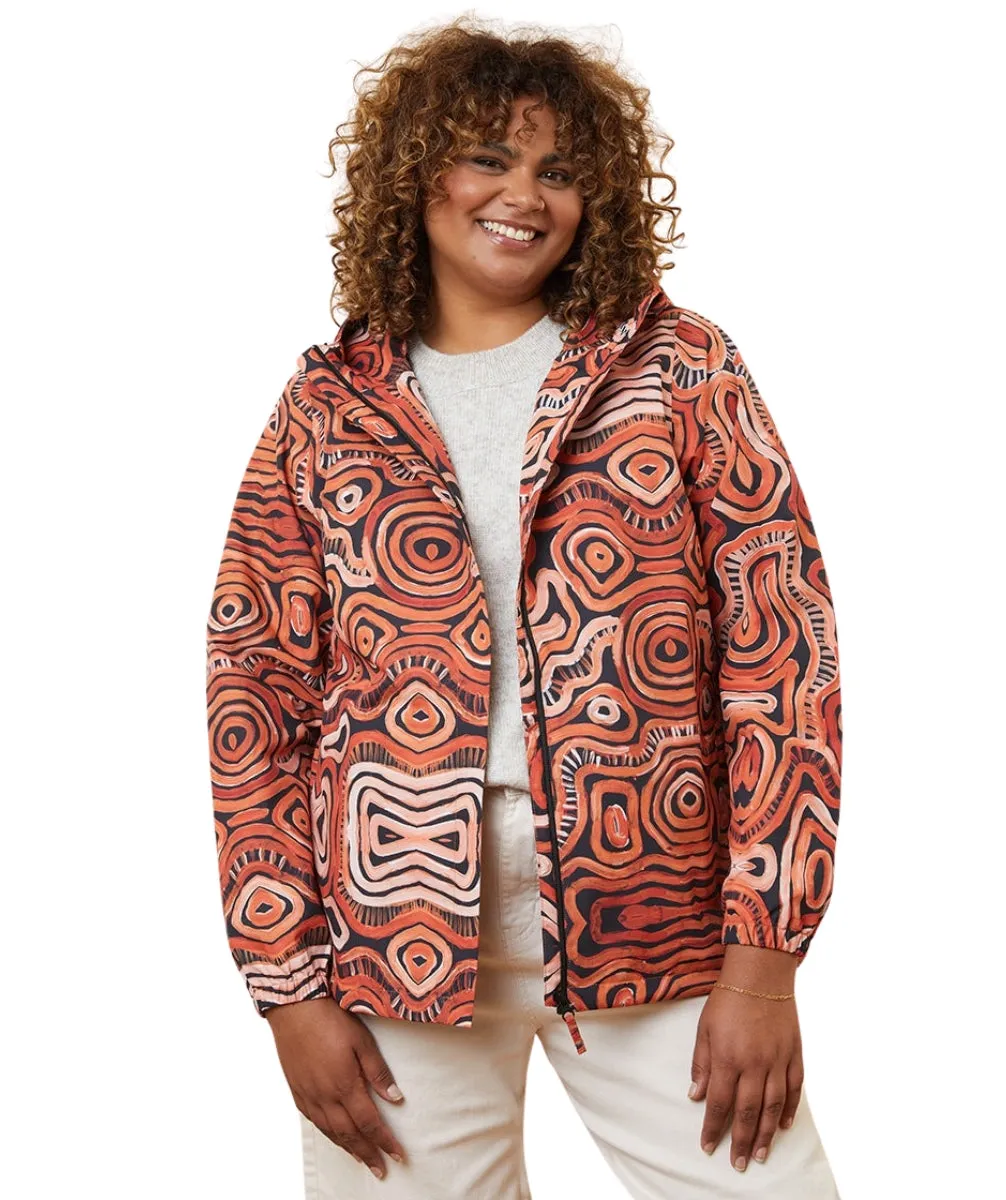Amble Elements Womens Plus Size Rain Jacket Makukara Ngurra 2XL
