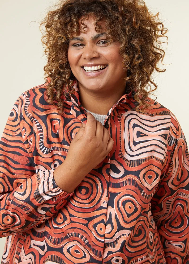 Amble Elements Womens Plus Size Rain Jacket Makukara Ngurra 2XL