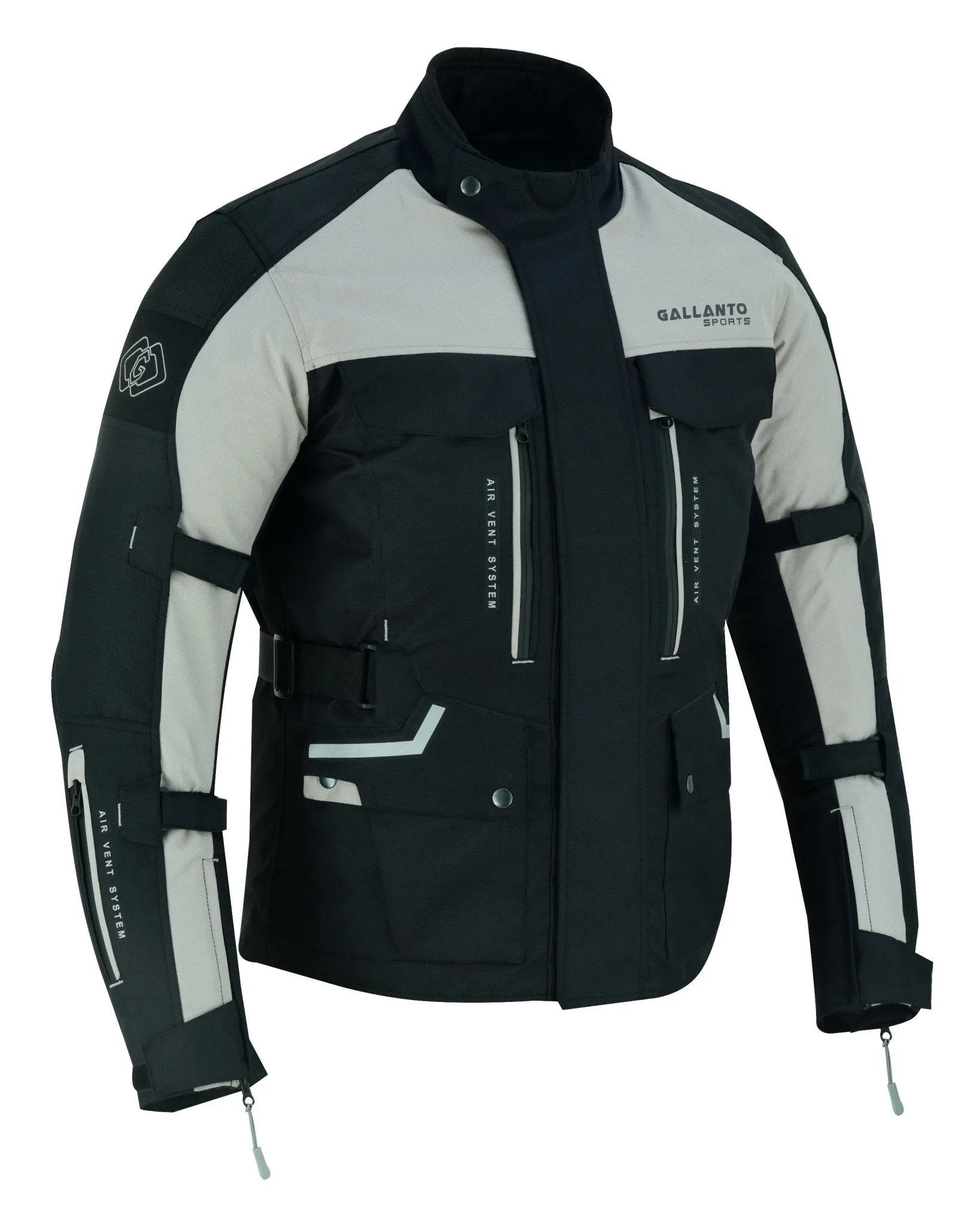 Black & Orange Biker Textile Long Motorcycle Jacket Biker CE Armours