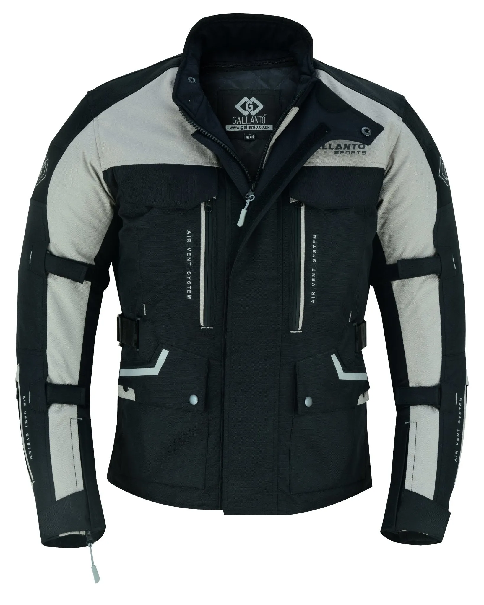 Black & Orange Biker Textile Long Motorcycle Jacket Biker CE Armours