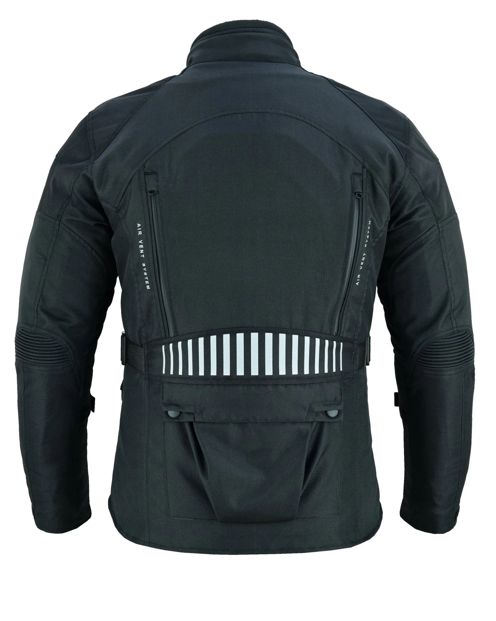 Black & Orange Biker Textile Long Motorcycle Jacket Biker CE Armours