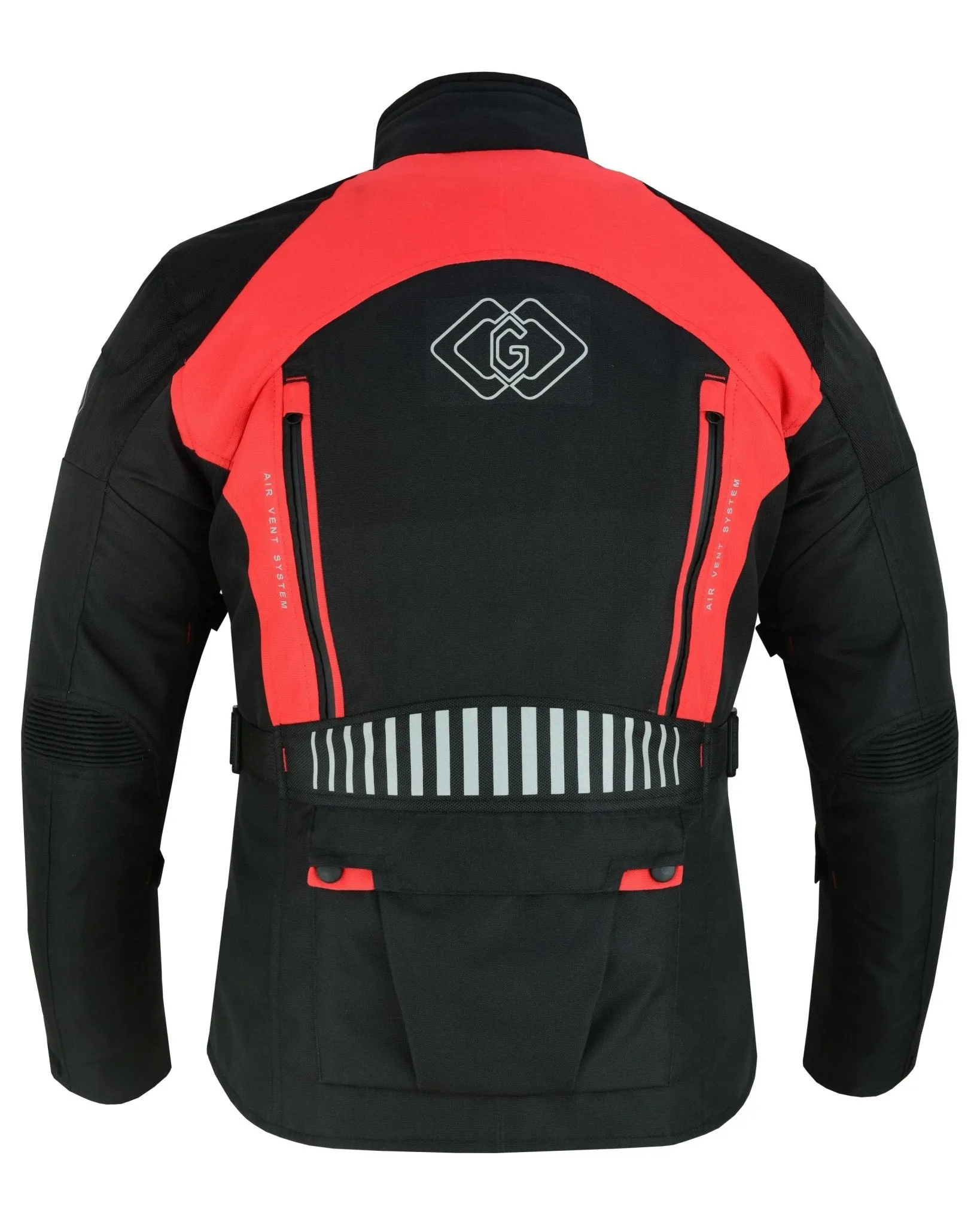 Black & Orange Biker Textile Long Motorcycle Jacket Biker CE Armours