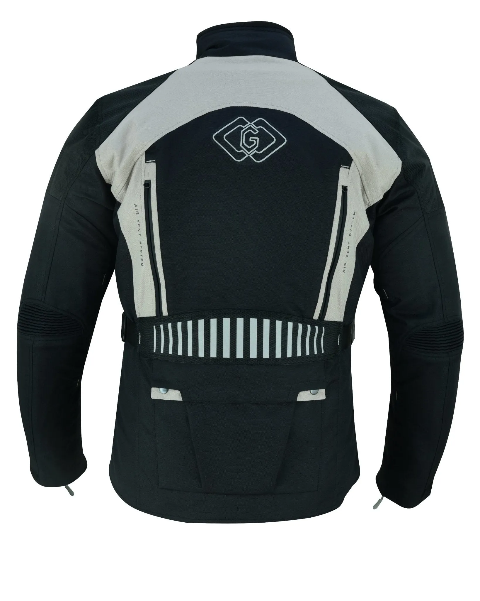 Black & Orange Biker Textile Long Motorcycle Jacket Biker CE Armours