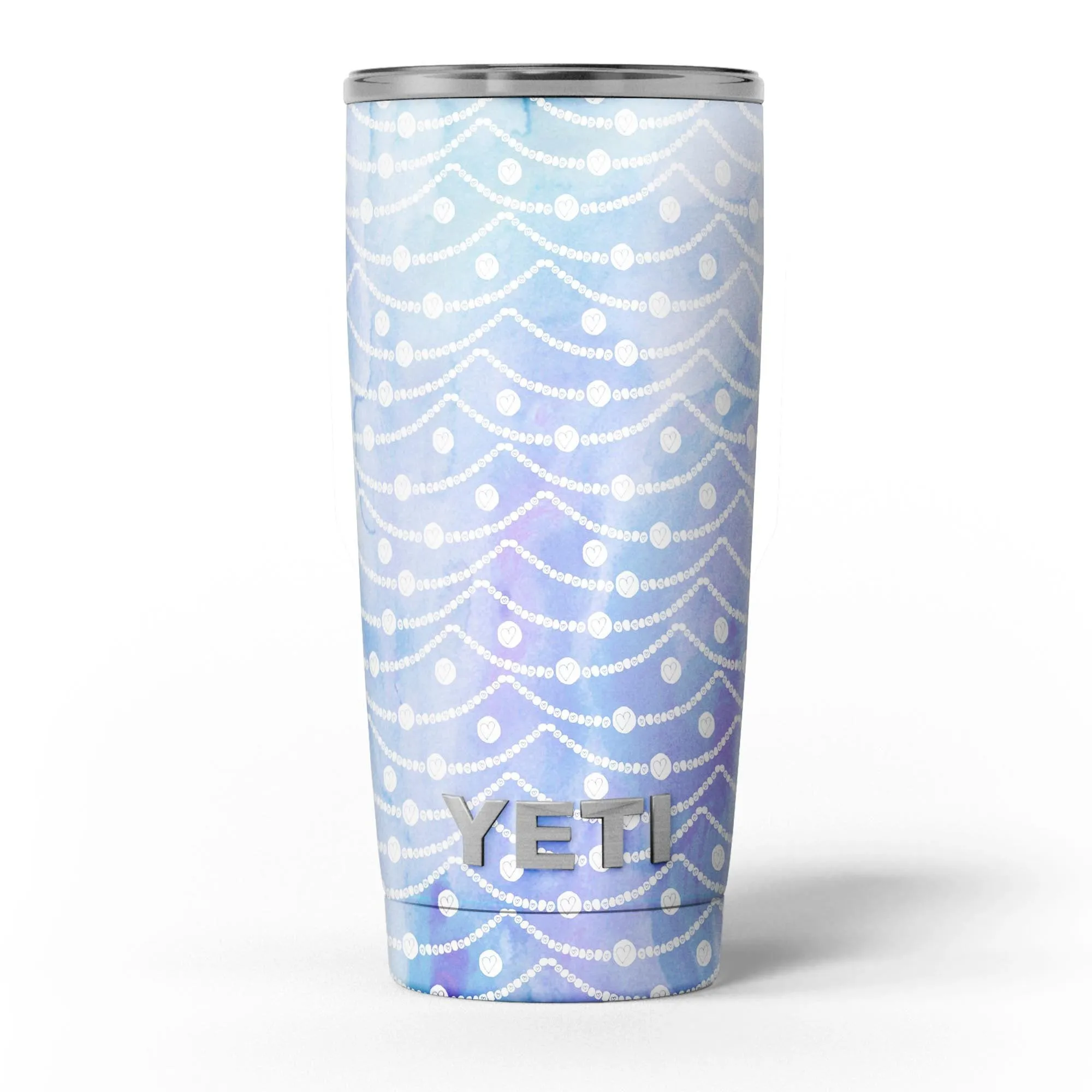 Blue and Purple Watercolor Waves - Skin Decal Vinyl Wrap Kit