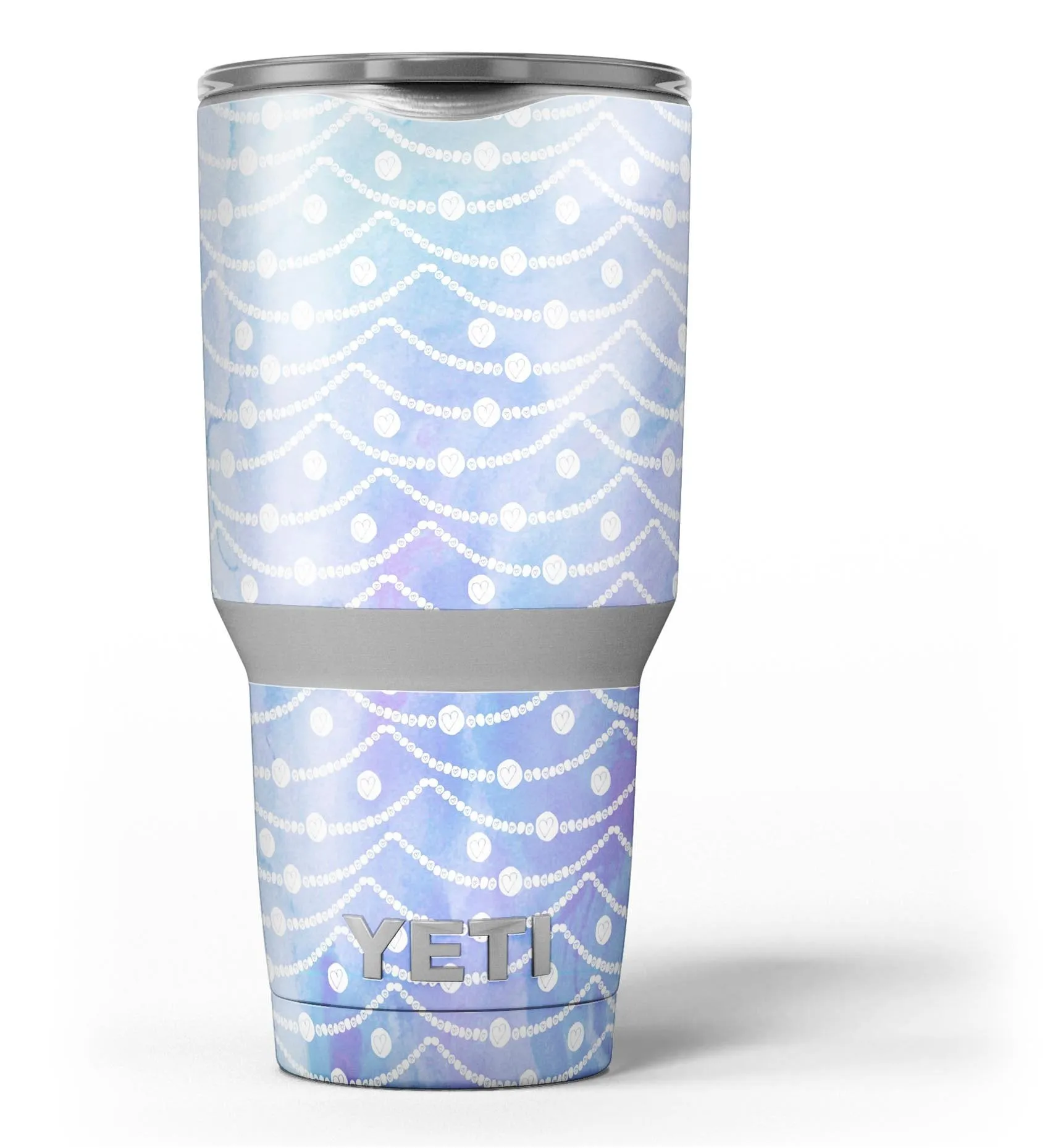 Blue and Purple Watercolor Waves - Skin Decal Vinyl Wrap Kit