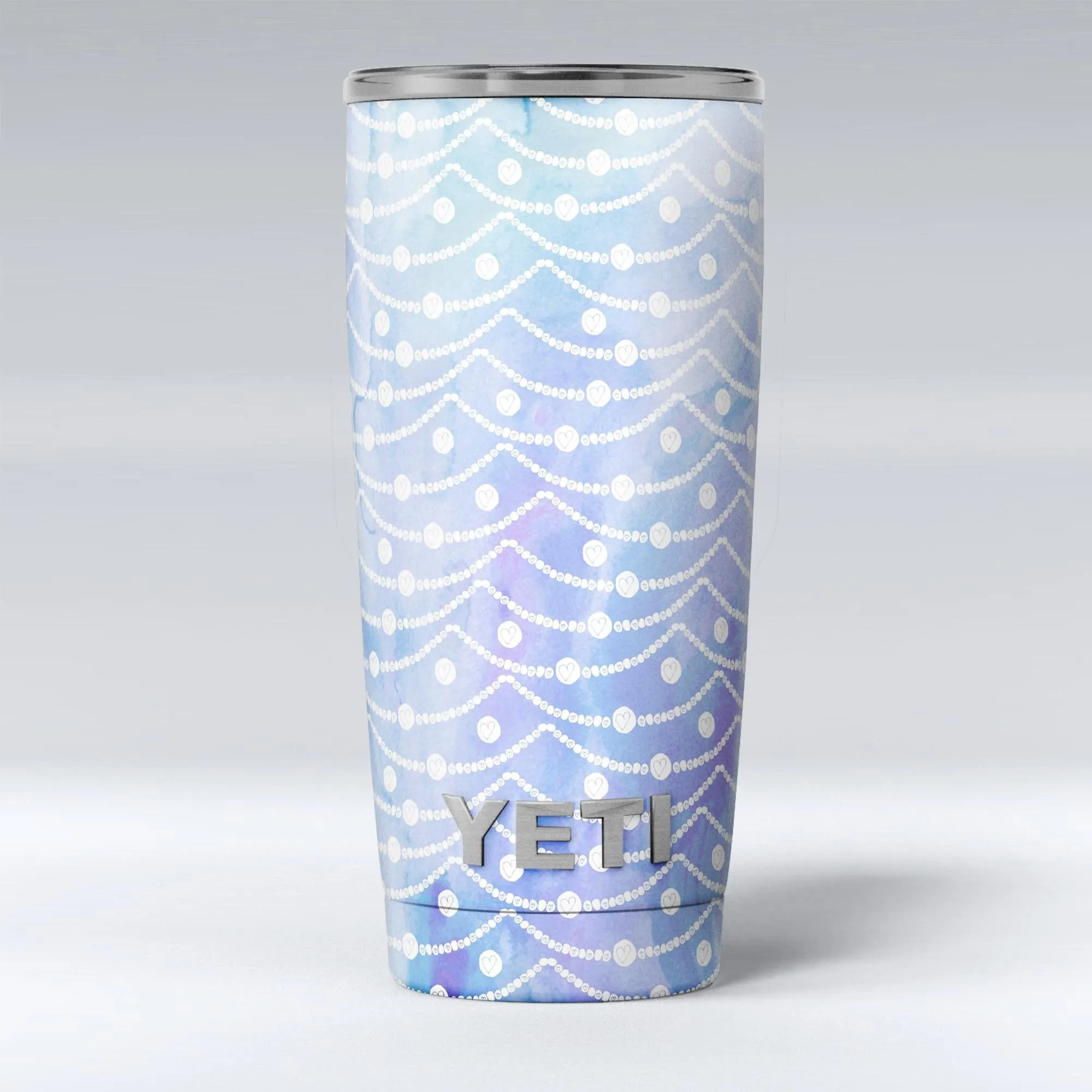Blue and Purple Watercolor Waves - Skin Decal Vinyl Wrap Kit