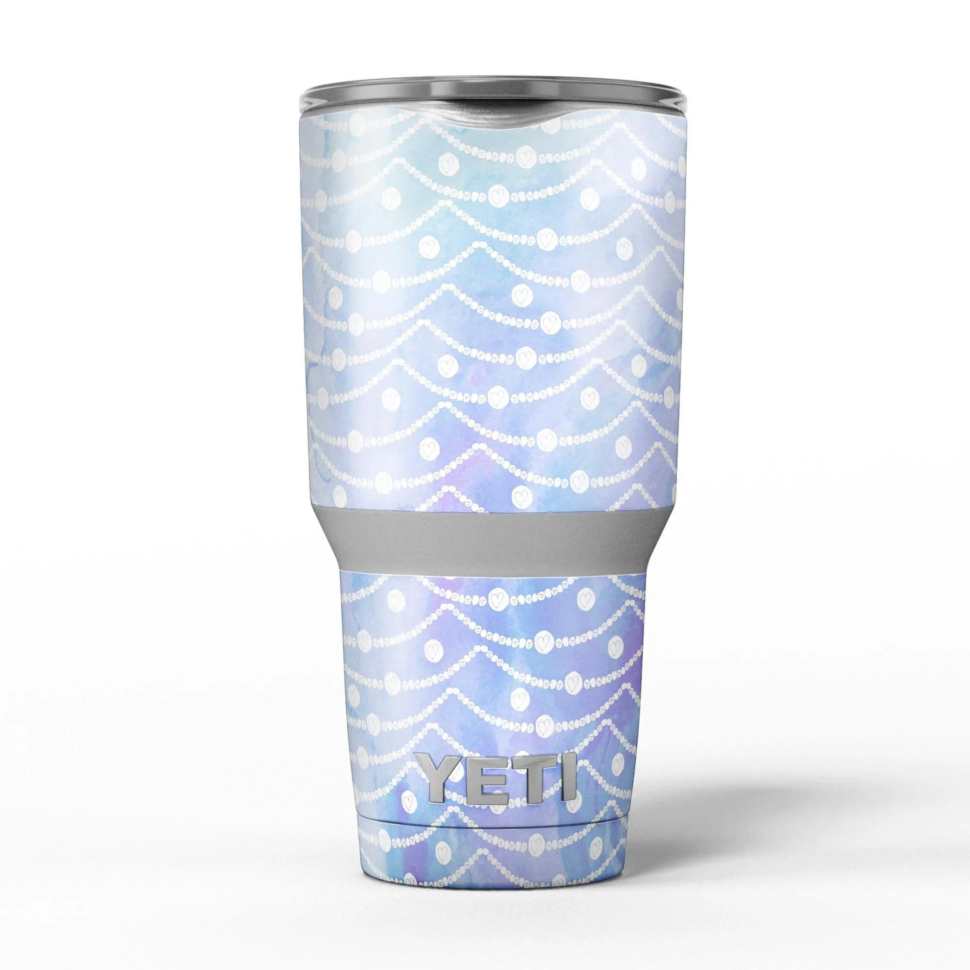 Blue and Purple Watercolor Waves - Skin Decal Vinyl Wrap Kit
