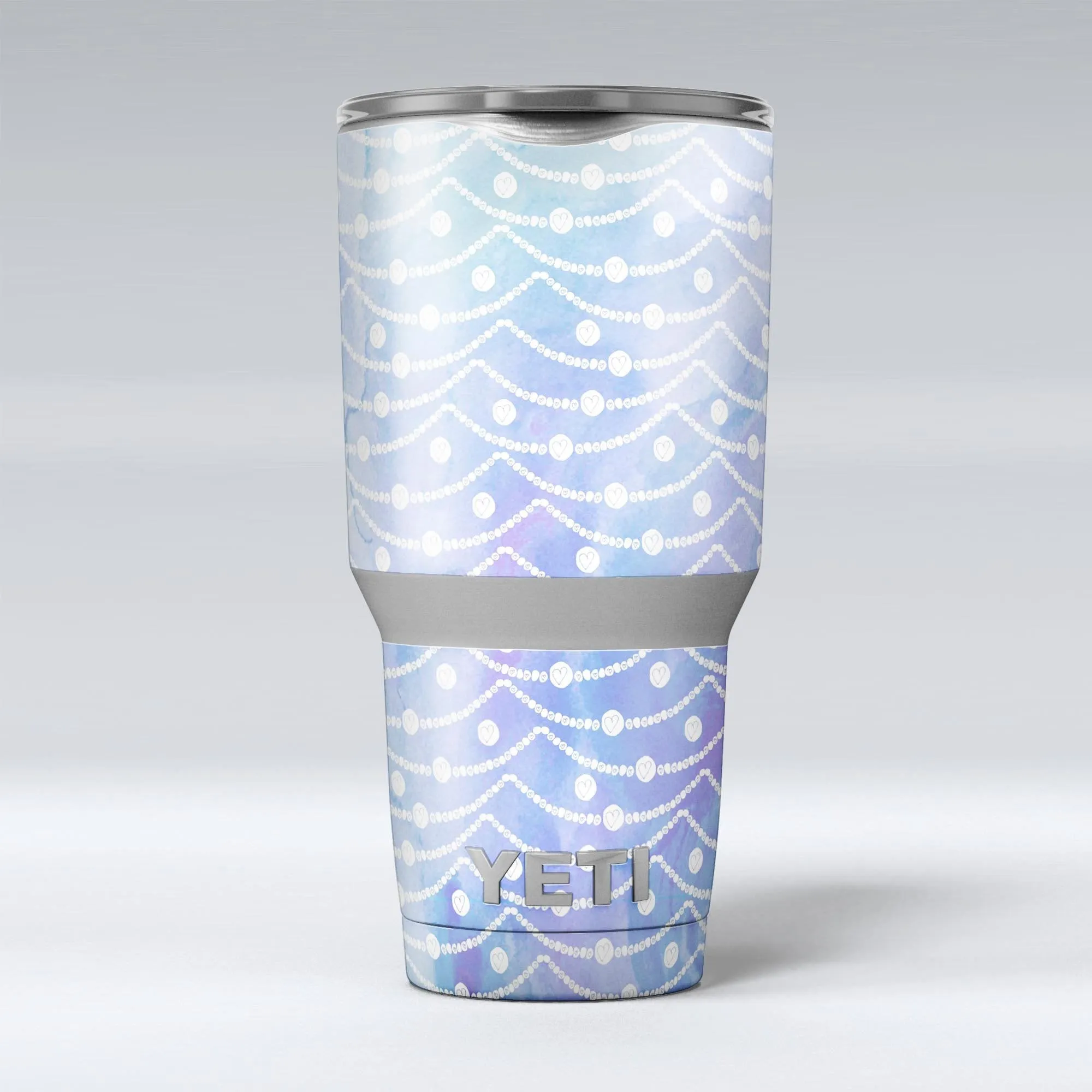 Blue and Purple Watercolor Waves - Skin Decal Vinyl Wrap Kit