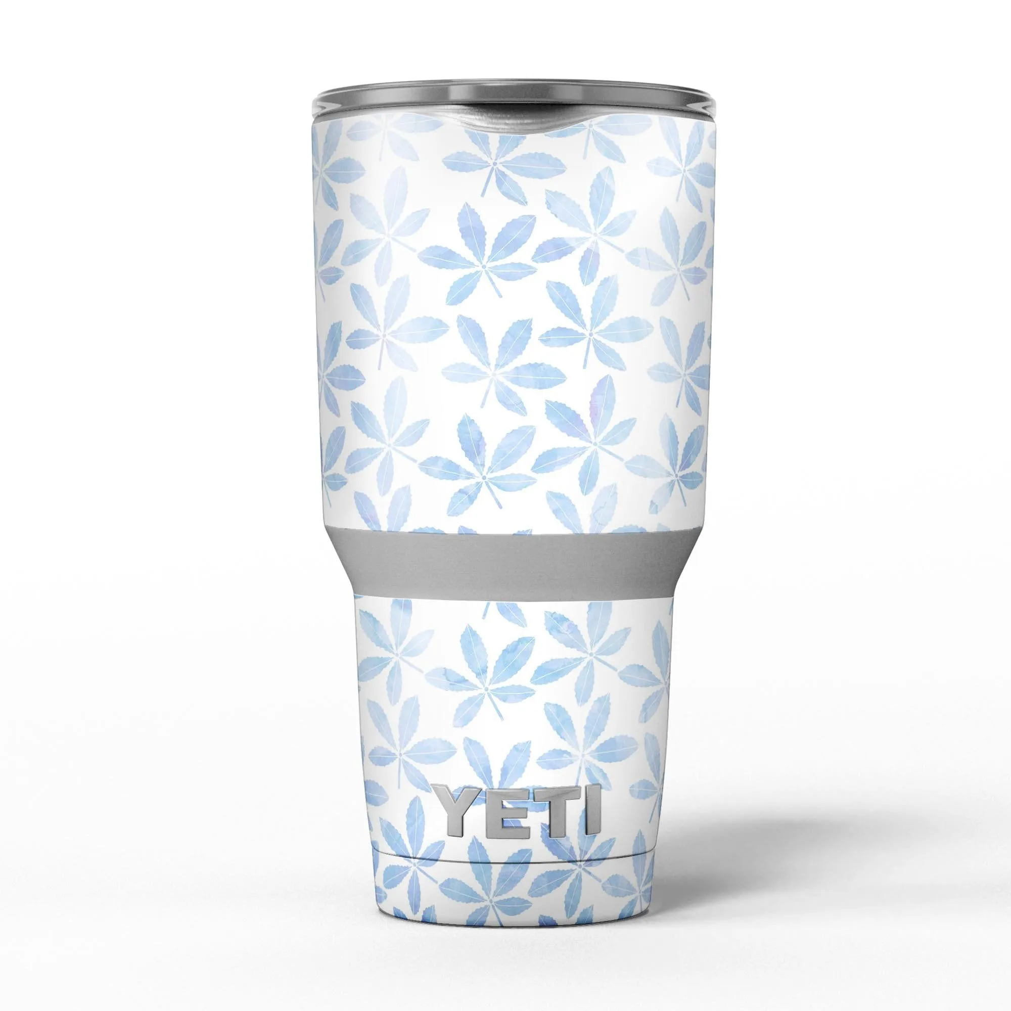 Blue Watercolor Leaves - Skin Decal Vinyl Wrap Kit compatible with the
