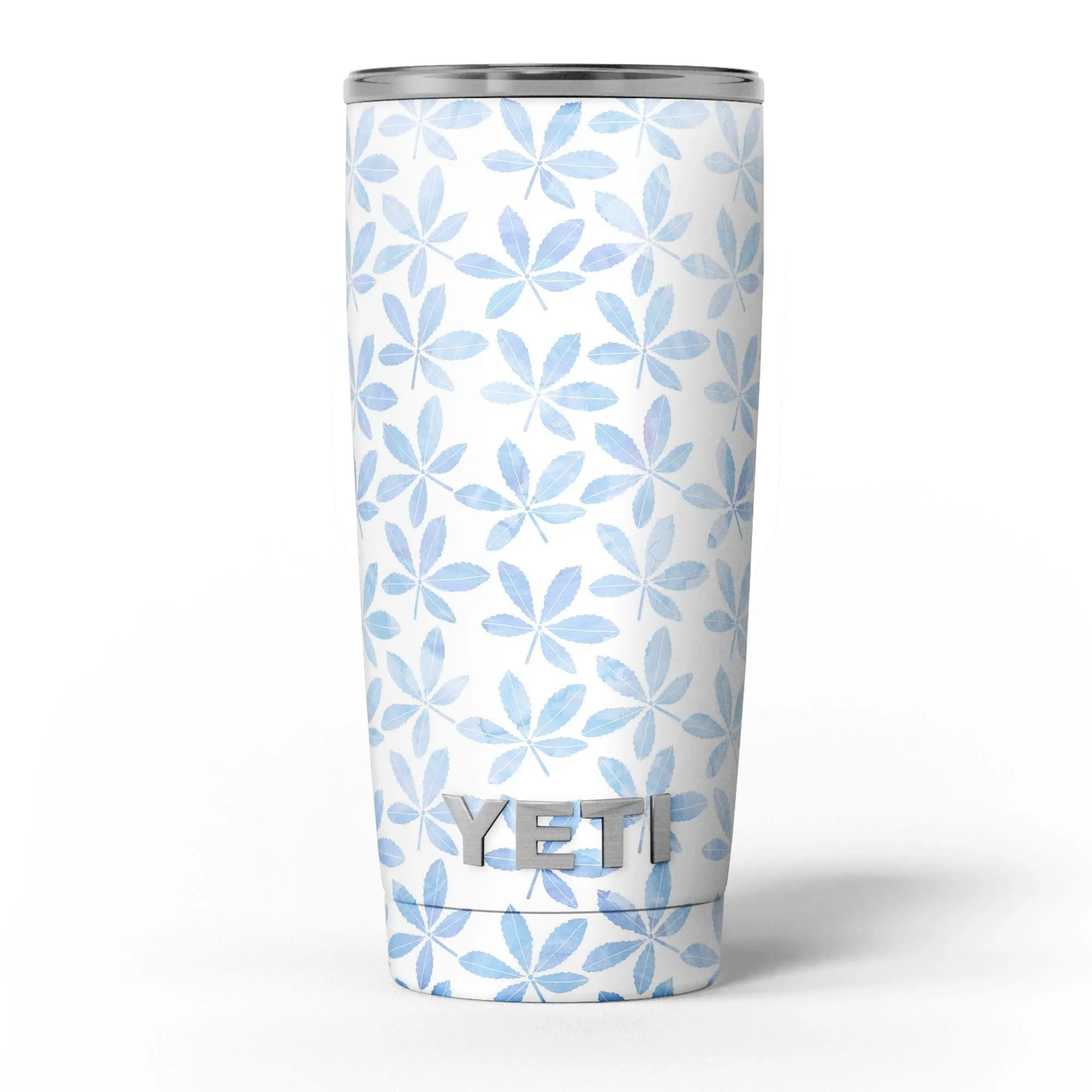 Blue Watercolor Leaves - Skin Decal Vinyl Wrap Kit compatible with the
