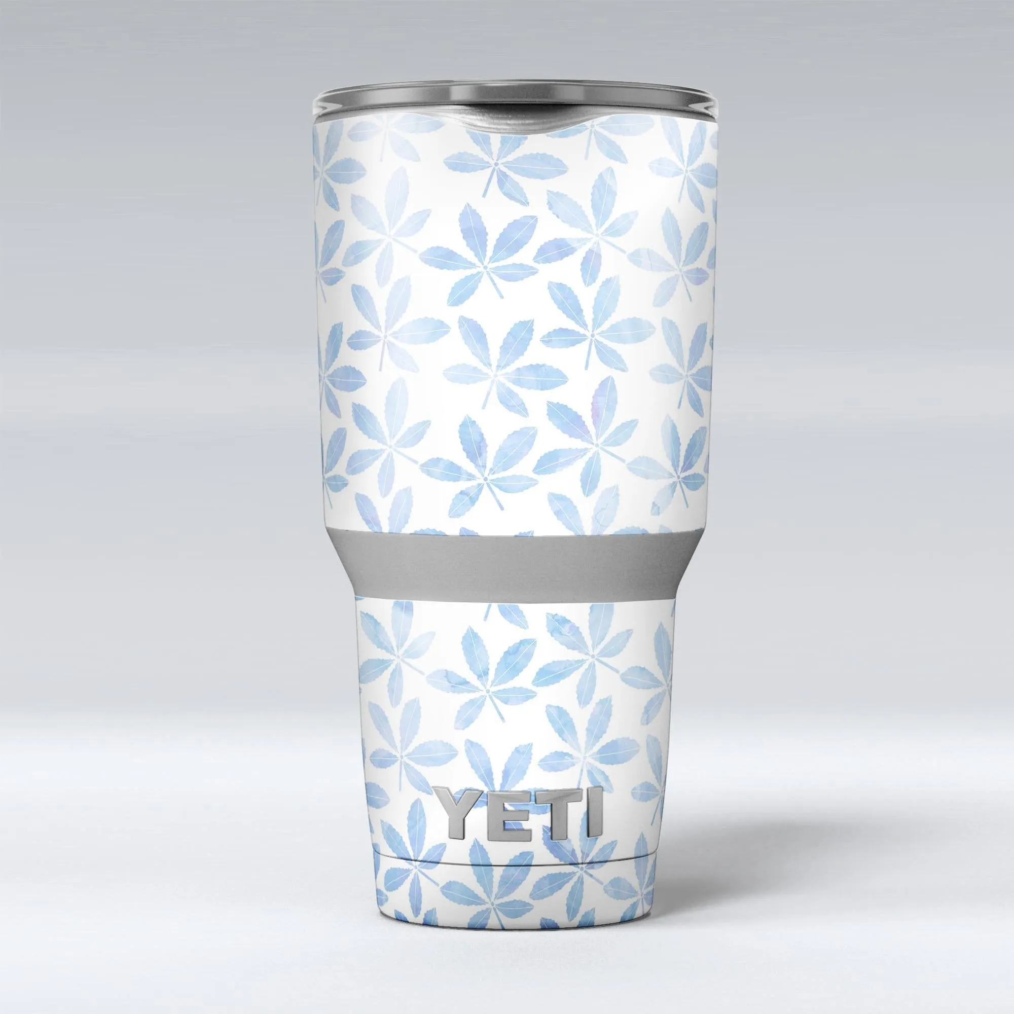 Blue Watercolor Leaves - Skin Decal Vinyl Wrap Kit compatible with the