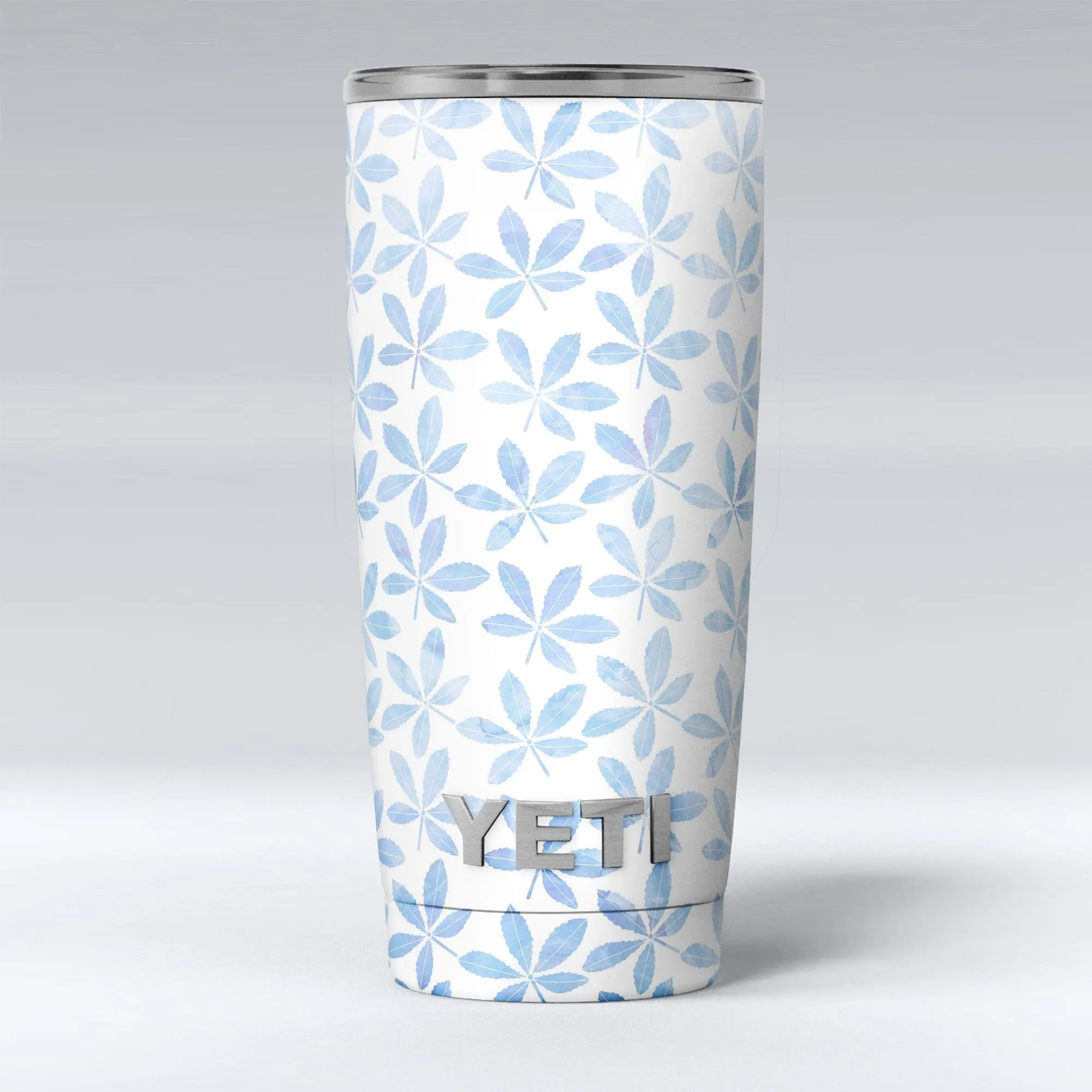 Blue Watercolor Leaves - Skin Decal Vinyl Wrap Kit compatible with the