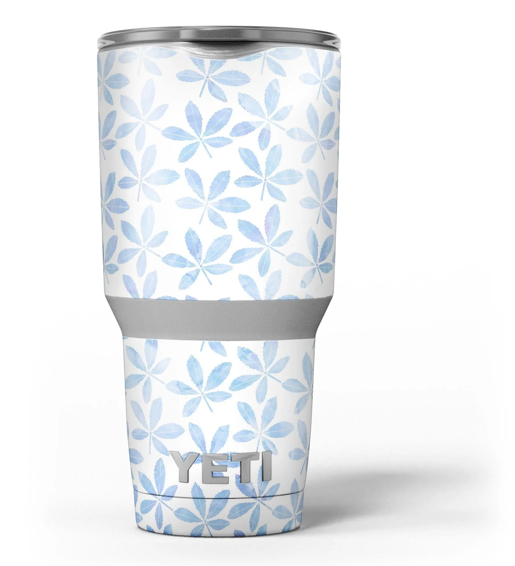Blue Watercolor Leaves - Skin Decal Vinyl Wrap Kit compatible with the