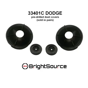 BrightSource 33401C Head Light Dust Cap; Pre-Drilled; For Use w/Non-Projector Headlamps; Pair;