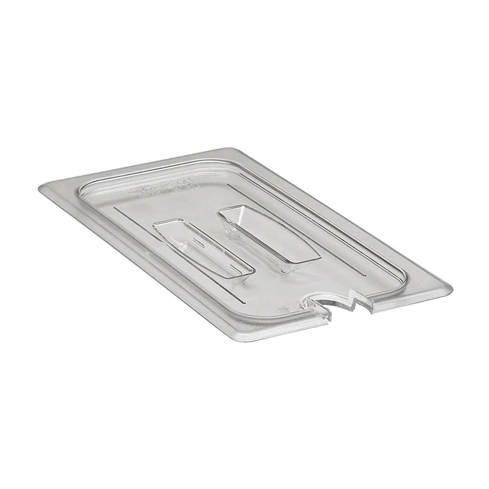 Cambro 30CWCHN135 Camwear Notched FAood Pan Lid w/ Handle, Clear, 1/3 Size
