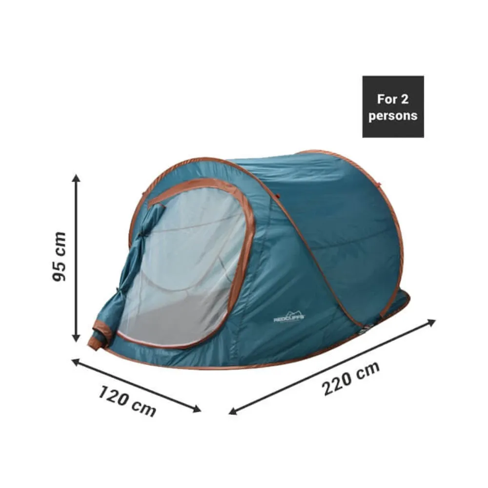 Camping Pop Up Tent - 2 Person - Blue