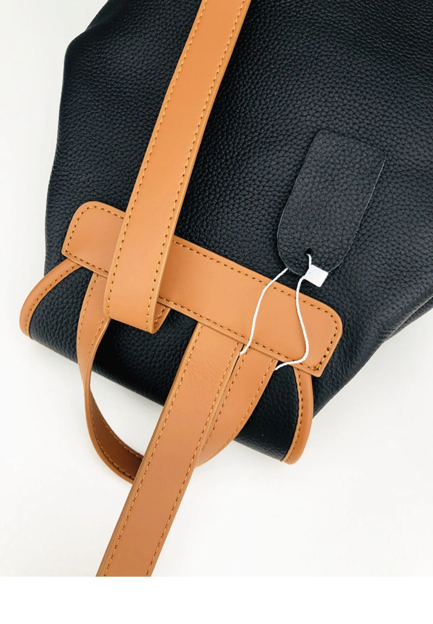 Color Block Classic Women Leather Backpack