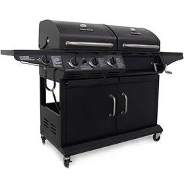 Combination Charcoal/Gas Grill    Side Burner, 36,000 BTU