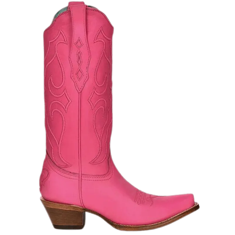 Corral Women's Fuchsia Embroidery Snip Toe Western Boots Z5138