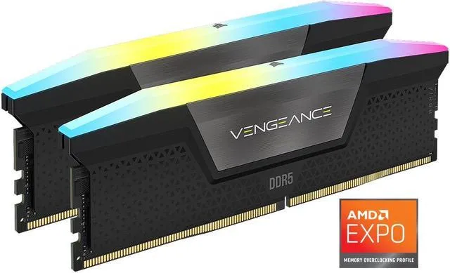 Corsair Ram Vengeance Rgb - 64 Gb (2 X 32 Gb Kit) - Ddr5-6000 Dimm Cl30