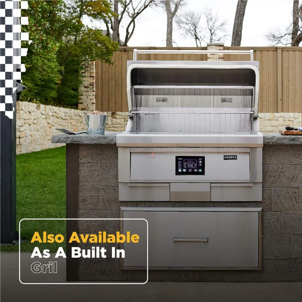 Coyote C1P36-FS Stainless Steel Freestanding 36" Pellet Grill