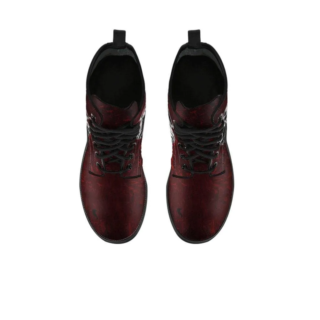 Devil Rider Boots for Men & Women, Eco-Friendly Leather, Red