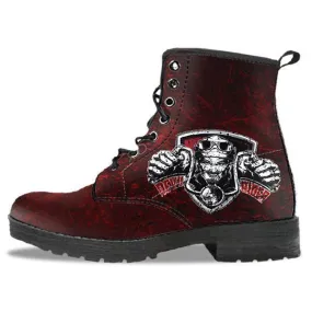 Devil Rider Boots for Men & Women, Eco-Friendly Leather, Red