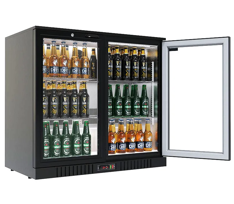 Empire Premium Double Door 208 Litre Bottle Cooler Hinged Doors - CL-210H-EE - Graded Item