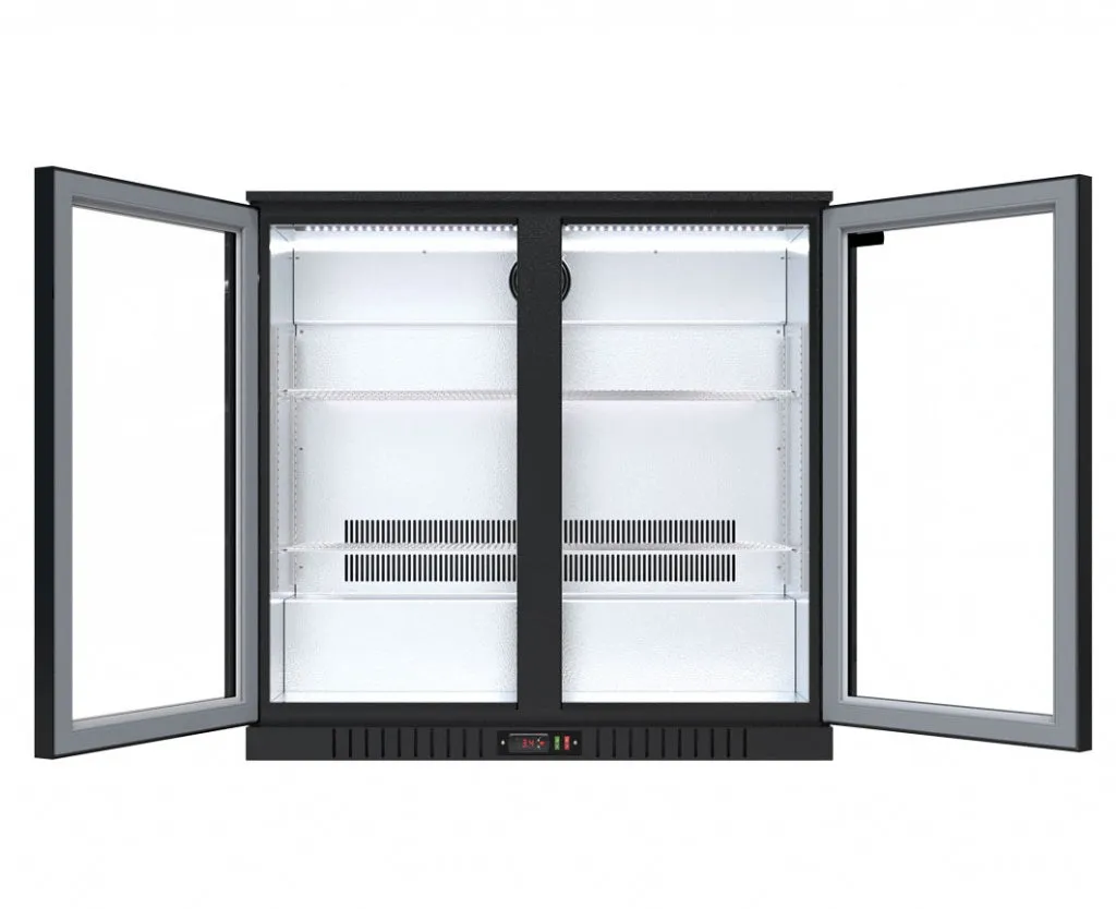 Empire Premium Double Door 208 Litre Bottle Cooler Hinged Doors - CL-210H-EE - Graded Item
