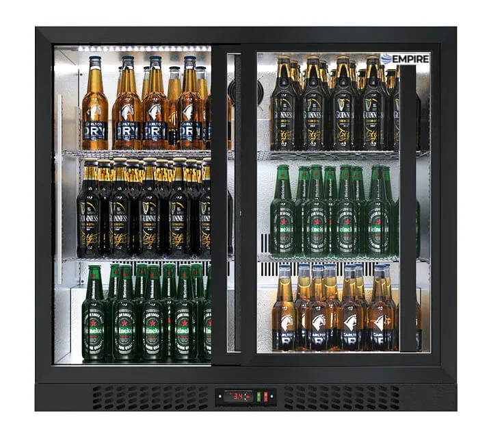 Empire Premium Double Door 208 Litre Bottle Cooler Sliding Doors - CL-210S-EE