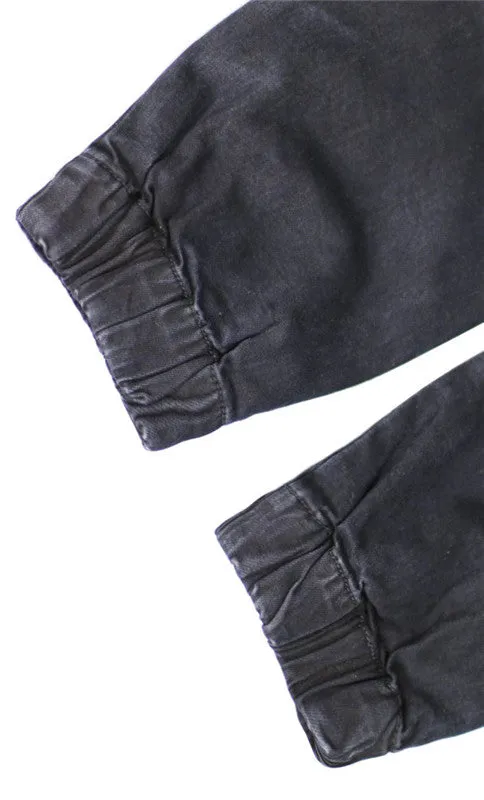 Fashion Skinny Jeans Mid Waisted Men's Jeans Denim Straight Pants