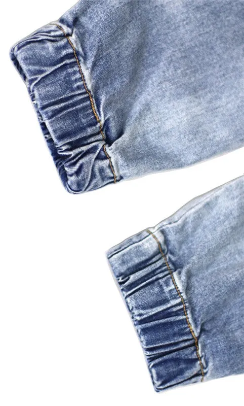Fashion Skinny Jeans Mid Waisted Men's Jeans Denim Straight Pants