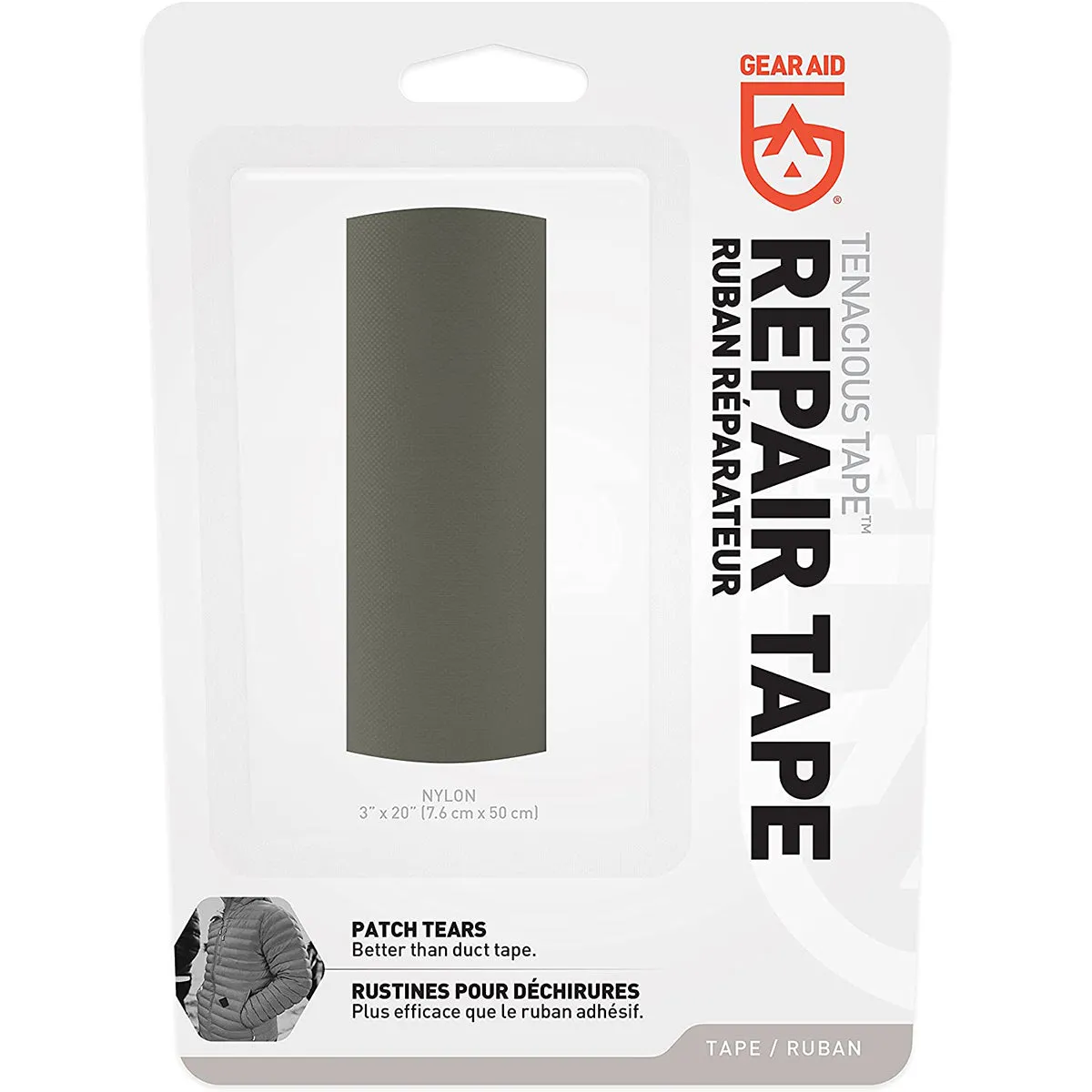 Gear Aid Tenacious Tape 3 Inch x 20 Inch No-Sew Peel and Stick Repair Tape - Sage