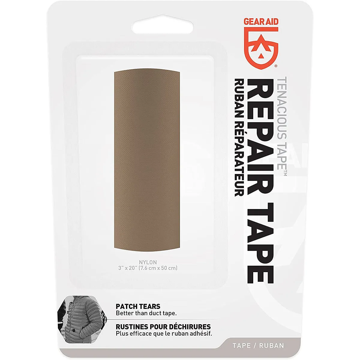 Gear Aid Tenacious Tape 3 Inch x 20 Inch No-Sew Peel and Stick Repair Tape - Sage