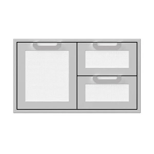 Hestan 36" Double Combo Storage Door/Drawers, Marquise Panels