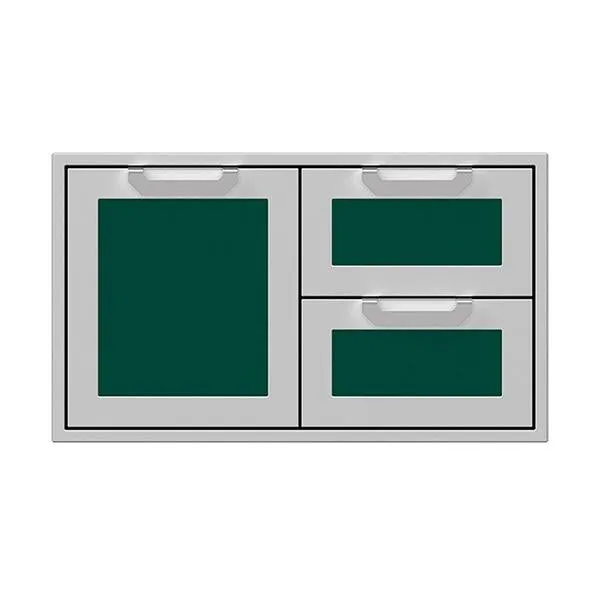 Hestan 36" Double Combo Storage Door/Drawers, Marquise Panels