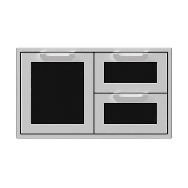 Hestan 36" Double Combo Storage Door/Drawers, Marquise Panels
