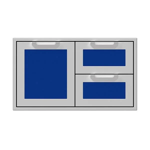 Hestan 36" Double Combo Storage Door/Drawers, Marquise Panels
