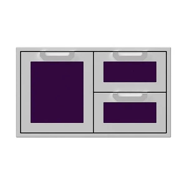 Hestan 36" Double Combo Storage Door/Drawers, Marquise Panels