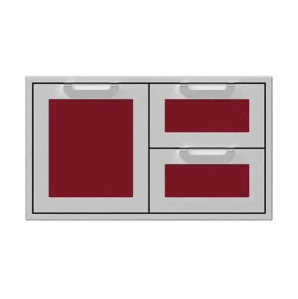 Hestan 36" Double Combo Storage Door/Drawers, Marquise Panels