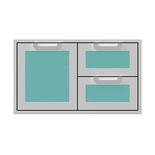 Hestan 36" Double Combo Storage Door/Drawers, Marquise Panels